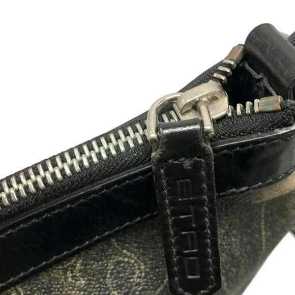 Auth ETRO - Khaki PVC Leather Shoulder Bag - Picture 14 of 14